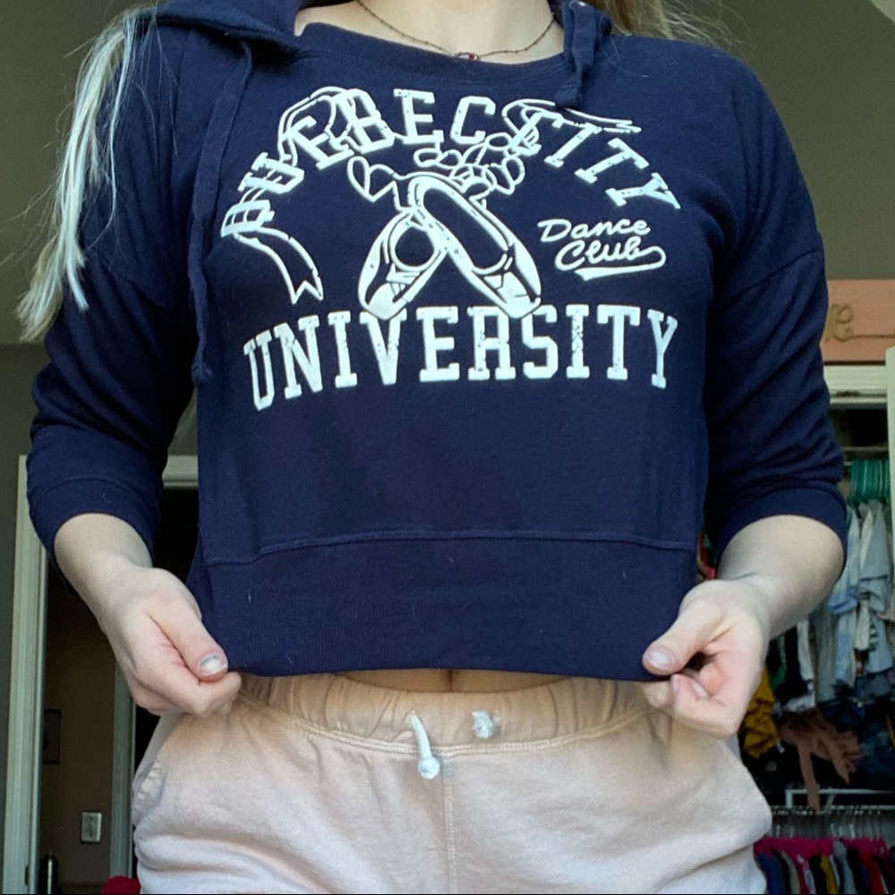 Papaya Cropped Hoodie